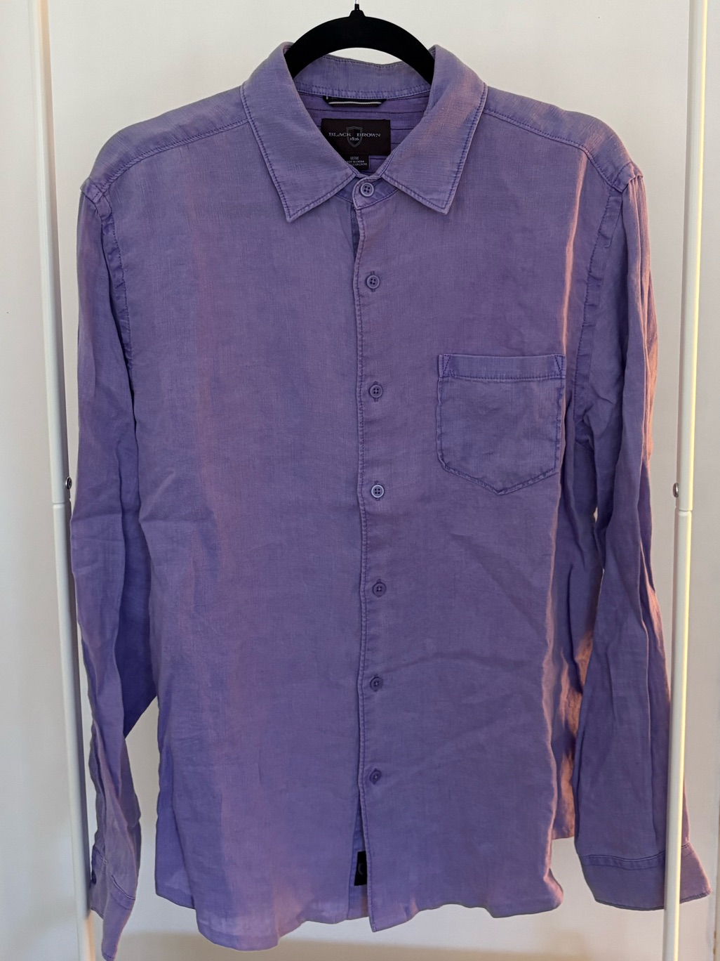 Black Brown 1826 | Men's Purple Long-Sleeve Button-Down Shirt